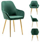 BTExpert Tasmia Velvet Emerald Green Accent Bucket Counter Height Upholstered Dining Chair -One