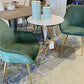 NEW - TWO Tasmia Velvet Emerald Green Accent Bucket Upholstered Dining Chairs - Set of 2