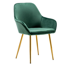 NEW - TWO Tasmia Velvet Emerald Green Accent Bucket Upholstered Dining Chairs Set of 2