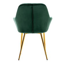 NEW - TWO Tasmia Velvet Emerald Green Accent Bucket Upholstered Dining Chairs Set of 2