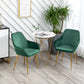 BTExpert Tasmia Velvet Emerald Green Accent Bucket Counter Height Upholstered Dining Chair -One