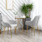 BTExpert Sarah Metallic Gray Accent Bucket Upholstered Modern Dining Chair