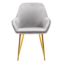 Sarah Premium Metallic Gray Accent Bucket Upholstered Modern Dining Chairs Set of 2