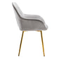 BTExpert Sarah Metallic Gray Accent Bucket Upholstered Modern Dining Chair