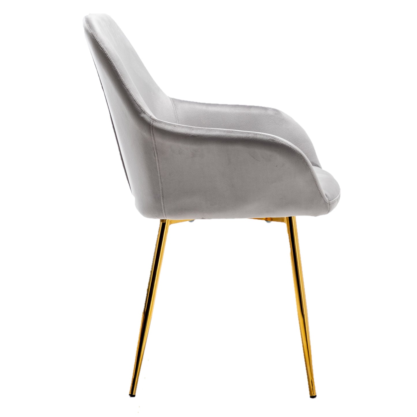 BTExpert Sarah Metallic Gray Accent Bucket Upholstered Modern Dining Chair