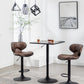 BTExpert Black Adjustable 27–36" Industrial Bar Table, Swivel Wood Top Square Pub Bistro