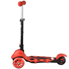 Kids Foldable Kick Scooter 3 Wheels LED lights 4 Adjustable Heights and T-Bar Boys and Girls Ages 3-5