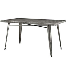 Commercial Grade Indoor-Outdoor Industrial Rectangular Metallic Metal Dining Restaurant Kitchen table, Antique