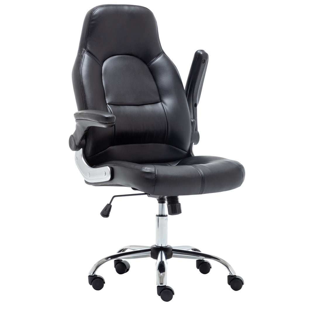 Gray High Back Executive Premium Faux Leather Office Chair with Back  Support, Armrest and Lumbar Support