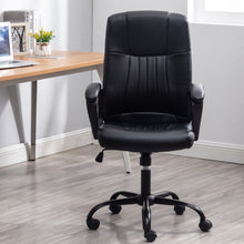 Office Desk Faux Leather Lumbar Support Conference Executive Chair