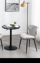 BTExpert Upholstered Modern Grey Velvet Accent Dining Chair