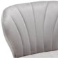 BTEXPERT Upholstered Modern Premium Grey Velvet Accent Dining Chair - Set of 2