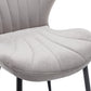 BTExpert Upholstered Modern Grey Velvet Accent Dining Chair