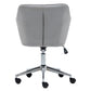 Gray Bucket Office 360 Swivel Diamond Tufted Plush Make-Up Vanity Office Task Executive Chair