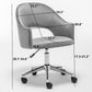 BTExpert Rose Gold Velvet Vanity Office Chair, Plush Elegant Design with Golden Frame