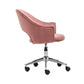 Btexpert Vanity Velvet RoseGold Makeup Dressing Office Task Work Adjustable Height Laiba Chair