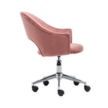 Btexpert Vanity Velvet RoseGold Makeup Dressing Office Task Work Adjustable Height Laiba Chair