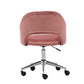 Btexpert Vanity Velvet RoseGold Makeup Dressing Office Task Work Adjustable Height Laiba Chair