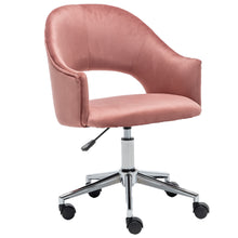 Btexpert Vanity Velvet RoseGold Makeup Dressing Office Task Work Adjustable Height Laiba Chair