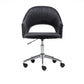 Sidra Vanity Velvet Black Makeup Dressing Office Task Work Adjustable Height Chair