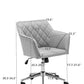 Executive Chair Blue Bucket Office 360 Swivel Diamond Tufted Plush Make-Up Vanity Office Job
