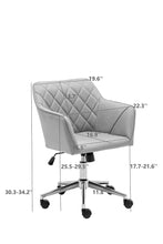 Executive Chair Blue Bucket Office 360 Swivel Diamond Tufted Plush Make-Up Vanity Office Job