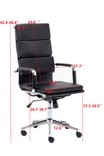 Executive Computer Desk Chair PU Executive Faux Leather Rolling Swivel 360 Rotation Task Residential Commercial for Office, Home