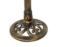 Birdbath Copper Bronze 28" Height Pedestal Bird Bath Antique Outdoor Garden Vintage Yard Art Resin Fleur de lis Decoration Accents