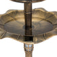 BTExpert Birdbath Vintage Gold Solar Lighted Pedestal Garden Fountain Decoration Accents