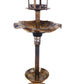 BTExpert Birdbath Vintage Gold Solar Lighted Pedestal Garden Fountain Decoration Accents