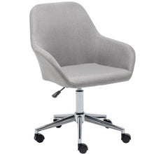 Padded Adjustable Rolling Home Office Mid-Back Upholstery Chair, Swivel