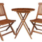 BTExpert 3-Piece Outdoor Balcony Bistro Set – Round Folding Table with 2 Chairs for Patio or Deck
