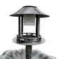 BTExpert Birdbath Vintage Grey Solar Lighted Bath Garden Fountain Decoration Accents