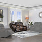 BTExpert Power Motion 3-Seater Recliner Sofa, USB, Two-Tone Brown Top Grain Leather