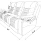 BTExpert Power Motion 3-Seater Recliner Sofa, USB, Two-Tone Brown Top Grain Leather