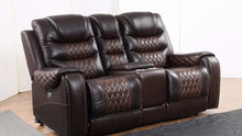 BTExpert Top Grain Leather Power Motion Recliner Loveseat