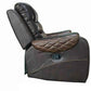 BTExpert Power Motion Recliner Chair with USB, Electric Recliner, Two-Tone Brown Top Grain Leather