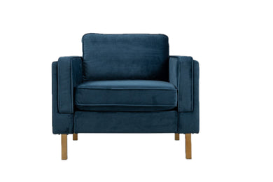 Blue Velvet Arm Chair