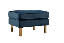 Upholstered Rectangular Ottoman Bench Footrest Stool Coffee Table Footrest Stool Coffee Table Blue
