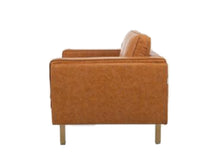 Distressed Vegan Leather Arm chair