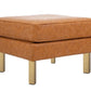 BTExpert Upholstered Rectangular Ottoman Bench, Distressed Vegan Leather Footrest Coffee Table
