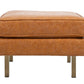 BTExpert Upholstered Rectangular Ottoman Bench, Distressed Vegan Leather Footrest Coffee Table