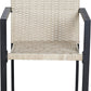 BTExpert Patio Outdoor Furniture Conversation Set with 2 Wicker Bistro Chairs - Set Of 2