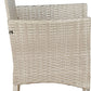 Outdoor 3-Piece Conversation Set (Tan/Navy Blue) PE Rattan Wicker Chairs with Tempered Glass Table