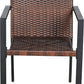 BTExpert Dark Brown Patio Outdoor Furniture Conversation Wicker Bistro Chairs - Set of 2