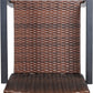 BTExpert Dark Brown Patio Outdoor Furniture Conversation Wicker Bistro Chairs - Set of 2