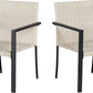BTExpert Patio Outdoor Furniture Conversation Set with 2 Wicker Bistro Chairs - Set Of 2