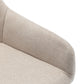 BTEXPERT 24" High Back Dining Bar Stools, Beige Linen Fabric Barstools - Set of 2
