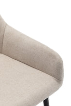 BTEXPERT Premium upholstered Dining 24" High Back Stool Bar Chairs, Beige Linen Fabric Barstools Set of 2