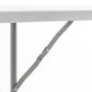 BTExpert 6-Foot White Plastic Folding Seminar Table, Portable, 18" Wide, 29" High, Indoor Outdoor Lightweight